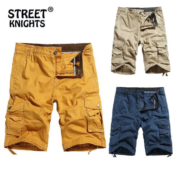 men's summer casual loose camouflage cargo shorts men multi-pocket 100% cotton street military knee-length beach 210714, White;black
men's summer casual loose camouflage cargo shorts men multi-pocket 100% cotton street military knee-length beach 210714, White;black