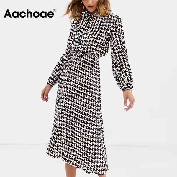 aachoae elegant houndstooth dress women autumn spring bow neck vintage plaid midi dress lantern long sleeve casual sundress 210413, Black;gray
aachoae elegant houndstooth dress women autumn spring bow neck vintage plaid midi dress lantern long sleeve casual sundress 210413, Black;gray