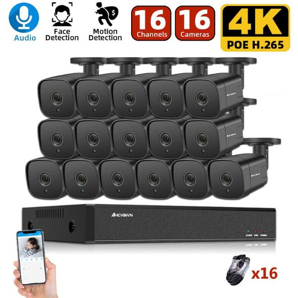 wireless camera kits 16ch poe nvr 8/16pcs 4k 8mp ip kit security system audio night vision onvif h.265 p2p waterproof
wireless camera kits 16ch poe nvr 8/16pcs 4k 8mp ip kit security system audio night vision onvif h.265 p2p waterproof