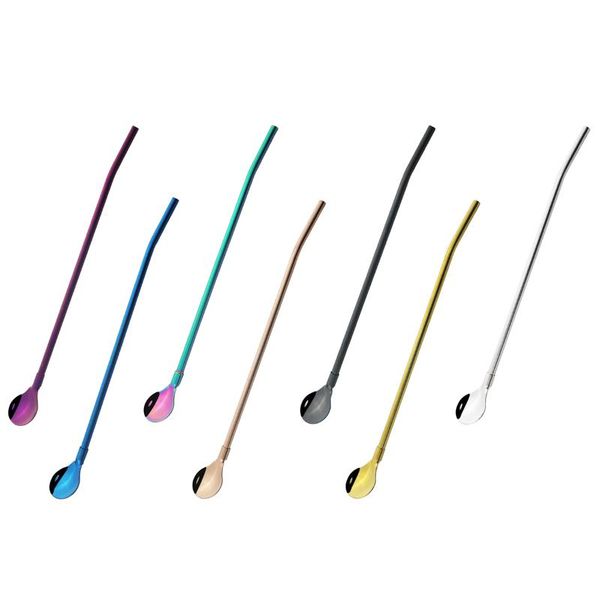 drinking straws 2pcs 18/10 stainless steel metal colorful reusable straw spoon cocktail stirring bar coffee tools
drinking straws 2pcs 18/10 stainless steel metal colorful reusable straw spoon cocktail stirring bar coffee tools