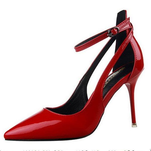 summer casual hollow ankle strap heels sandals women elegant thin high-heeled office pumps point toe brand dress shoes, Black
summer casual hollow ankle strap heels sandals women elegant thin high-heeled office pumps point toe brand dress shoes, Black