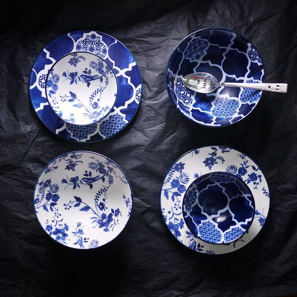 bowls american style in glaze matte blue flower bird cloud twill ceramic tableware / bowl bone plate
bowls american style in glaze matte blue flower bird cloud twill ceramic tableware / bowl bone plate