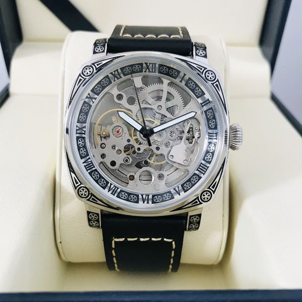 punk skeleton automatic mechanical watches men brand vintage sports homage cutting lightning-turning sapphire 1646, Slivery;brown
punk skeleton automatic mechanical watches men brand vintage sports homage cutting lightning-turning sapphire 1646, Slivery;brown