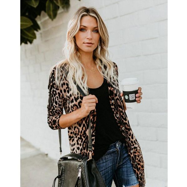 women's trench coats 2021 autumn women blouses long sleeve leopard print fashion coat bllouse fall clothes vetement femme, Tan;black
women's trench coats 2021 autumn women blouses long sleeve leopard print fashion coat bllouse fall clothes vetement femme, Tan;black
