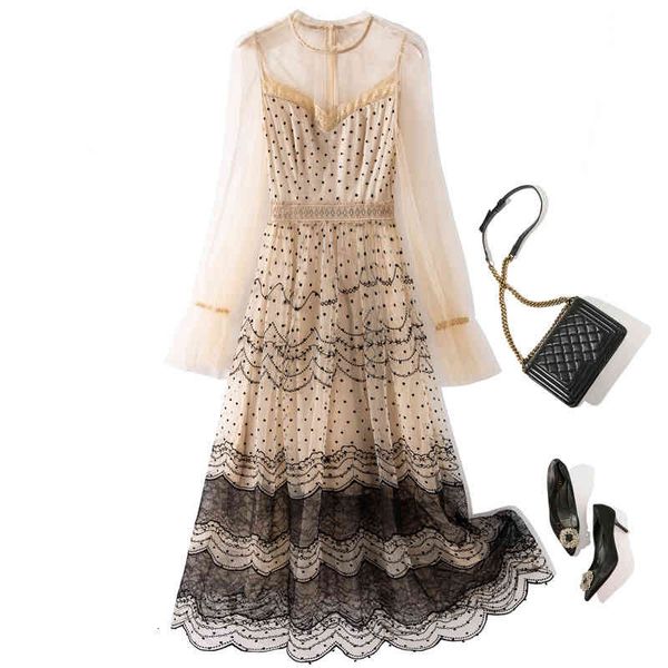 casual dresses spring long sleeve round neck champagne sheer retro polka dot tulle panelled mid-calf dress elegant yj185931 zkg8, Black;gray
casual dresses spring long sleeve round neck champagne sheer retro polka dot tulle panelled mid-calf dress elegant yj185931 zkg8, Black;gray