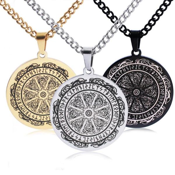pendant necklaces 2021 stainless steel necklace mens retro viking pirate celtic logo rune magic circle round titanium, Silver
pendant necklaces 2021 stainless steel necklace mens retro viking pirate celtic logo rune magic circle round titanium, Silver