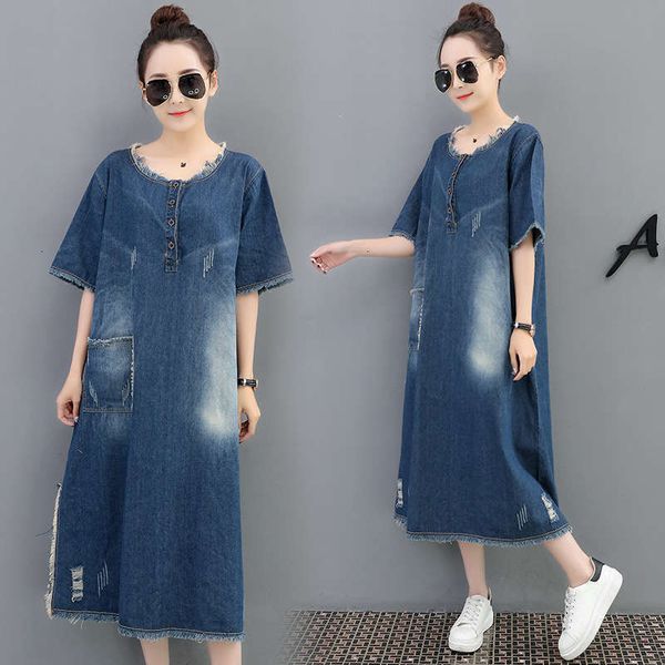 summer casual dresses wind korean version large loose matte white pocket medium length denim dress for women, Black;gray
summer casual dresses wind korean version large loose matte white pocket medium length denim dress for women, Black;gray