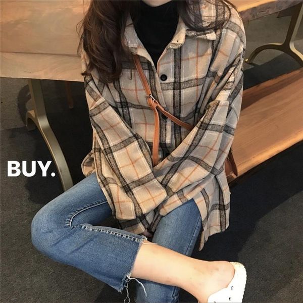 women's blouses & shirts batwing sleeve chiffon chic plaid women autumn casual chemise femme tartan blusas mujer plus size, White
women's blouses & shirts batwing sleeve chiffon chic plaid women autumn casual chemise femme tartan blusas mujer plus size, White