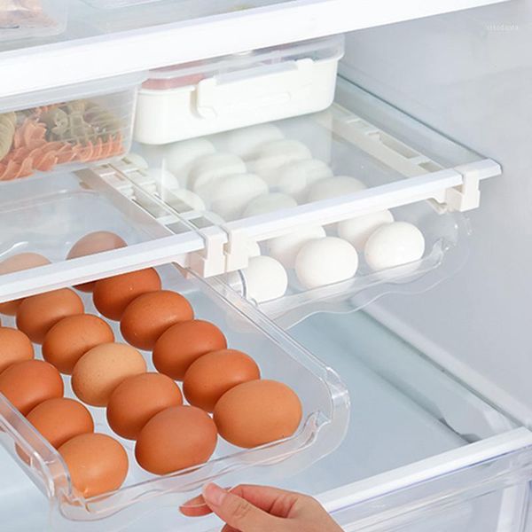 storage bottles & jars household transparent egg box refrigerator kitchen single layer holder care-drawer-type 1pc
storage bottles & jars household transparent egg box refrigerator kitchen single layer holder care-drawer-type 1pc