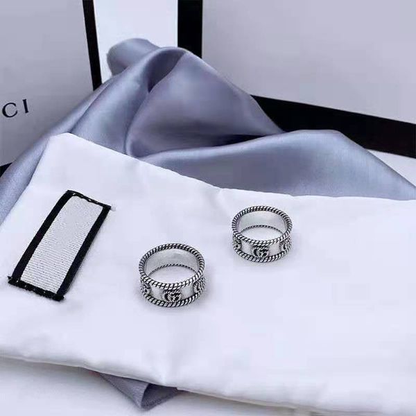 double stripe checkered piping simple men's and women's fashion couple ring jewelry, Silver
double stripe checkered piping simple men's and women's fashion couple ring jewelry, Silver