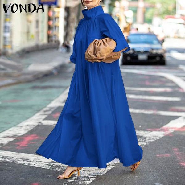 spring sundress womenmaxi long dress vintage turtleneck party dress 2021 vonda casual long robe plus size vestidos s-5xl, Black;gray
spring sundress womenmaxi long dress vintage turtleneck party dress 2021 vonda casual long robe plus size vestidos s-5xl, Black;gray