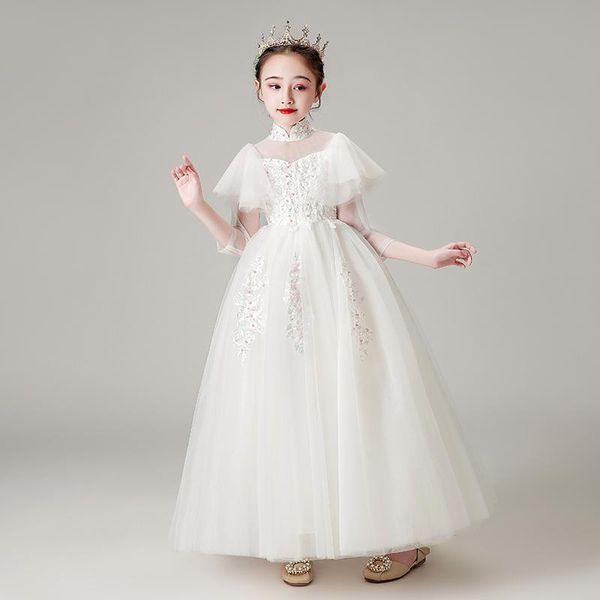 girl's dresses ball gown high neck white embroidery pleat ankle-length full sleeve kids party communion girl for weddings dh031, Red;yellow
girl's dresses ball gown high neck white embroidery pleat ankle-length full sleeve kids party communion girl for weddings dh031, Red;yellow