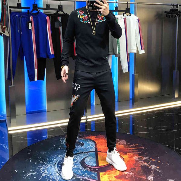 hoodies autumn fashion around the neck in korean sweater sport embroidered flower two male, Black
hoodies autumn fashion around the neck in korean sweater sport embroidered flower two male, Black