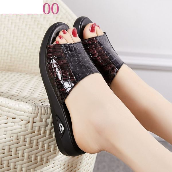 sandals women slippers genuine leather shoes casual slides summer solid mother wedges flip flops vkxu, Black
sandals women slippers genuine leather shoes casual slides summer solid mother wedges flip flops vkxu, Black