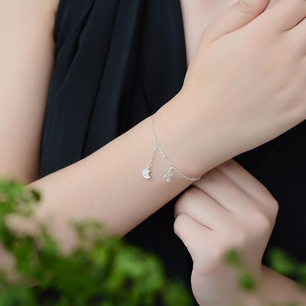 fashion simple crystal zircon star moon constellation bracelet for woman cute stainless steel cuff korean jewelry gift link, chain, Black
fashion simple crystal zircon star moon constellation bracelet for woman cute stainless steel cuff korean jewelry gift link, chain, Black