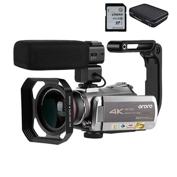 camcorders ordro camcorder real 4k video camera 30fps infrared night vision with stereo microphone lens bag
camcorders ordro camcorder real 4k video camera 30fps infrared night vision with stereo microphone lens bag