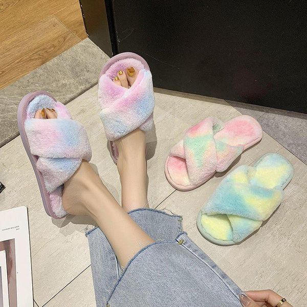 winter womens house slippers tie dye faux fur fashion warm shoes woman slip on flats female cross band black pink
winter womens house slippers tie dye faux fur fashion warm shoes woman slip on flats female cross band black pink