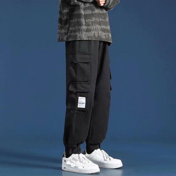 men's pants godlikeu hip hop harajuku fashion pure streetwear cargo casual jogging sweatpants multi pockets trousers, Black
men's pants godlikeu hip hop harajuku fashion pure streetwear cargo casual jogging sweatpants multi pockets trousers, Black