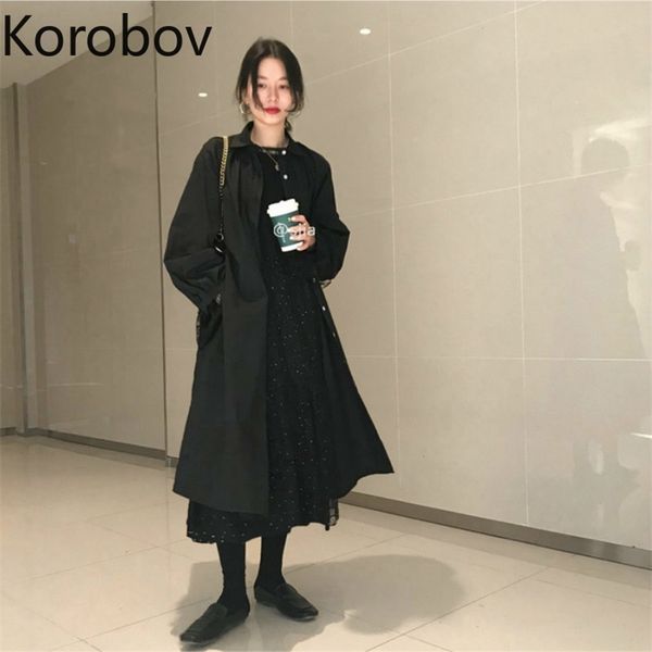 korobov korean chic retro french single breast black trench coat high waist hip puff long sleeve a line casaco feminino 210430, Tan;black
korobov korean chic retro french single breast black trench coat high waist hip puff long sleeve a line casaco feminino 210430, Tan;black