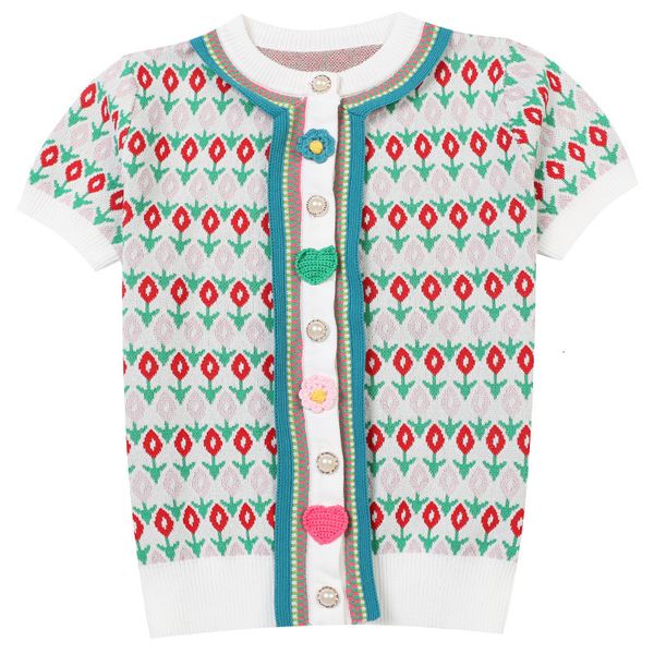 women's sweaters spring and summer short-sleeved fashion custom gold thread small flower embroidery knitted cardigan thin sweater with, White;black
women's sweaters spring and summer short-sleeved fashion custom gold thread small flower embroidery knitted cardigan thin sweater with, White;black