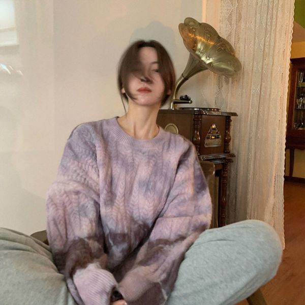 tie dye print colorful rainbow colors sweater for ladies elegant all-match sweet chic design sweater for ladies new arrivals, White;black
tie dye print colorful rainbow colors sweater for ladies elegant all-match sweet chic design sweater for ladies new arrivals, White;black