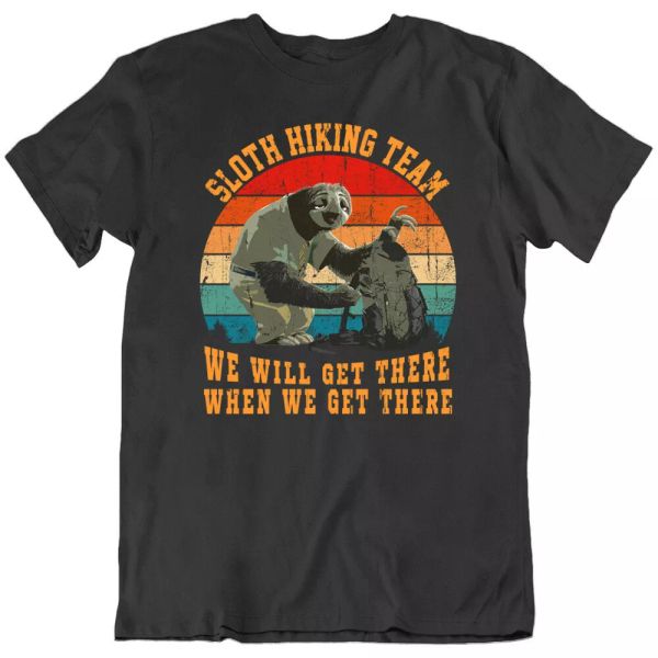 sloth hiking team tee, we will get there backpack funny vintage men's t-shirts, White;black
sloth hiking team tee, we will get there backpack funny vintage men's t-shirts, White;black