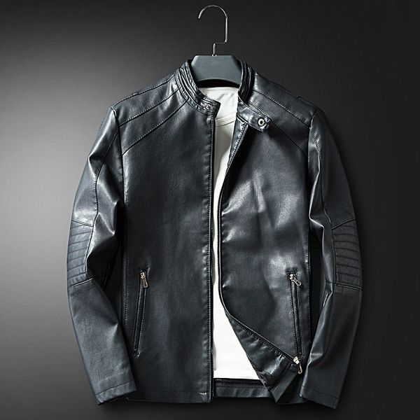 men's leather & faux chegada nova outono inverno bonito dos homens jaqueta de couro da moda jaquetas motocicleta do punk simples m, Black
men's leather & faux chegada nova outono inverno bonito dos homens jaqueta de couro da moda jaquetas motocicleta do punk simples m, Black