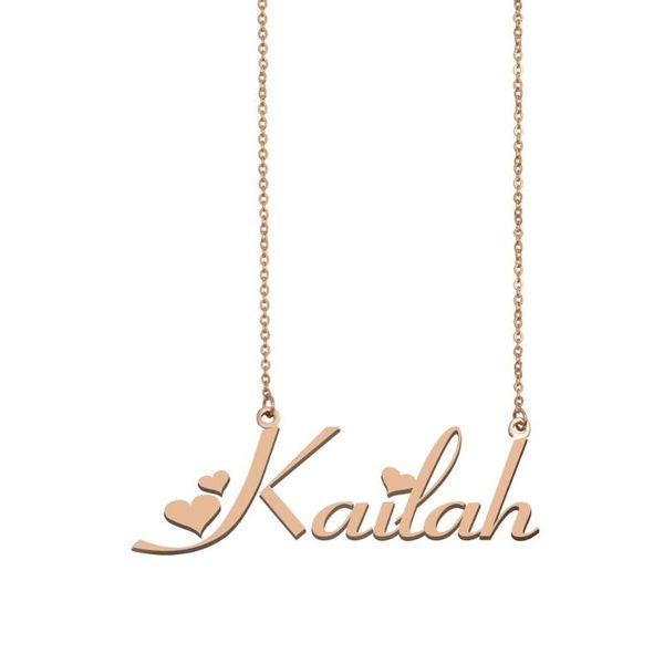pendant necklaces kailah name necklace , custom for women girls friends birthday wedding christmas mother days gift, Silver 
pendant necklaces kailah name necklace , custom for women girls friends birthday wedding christmas mother days gift, Silver