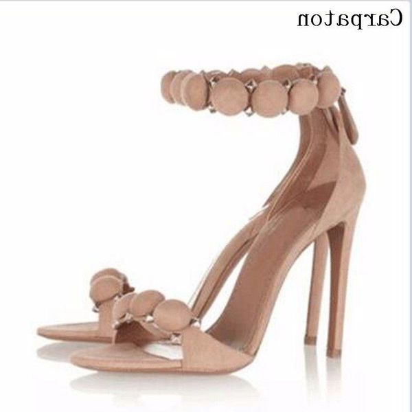 sandals ankle rivets decor zipper open toe high heel shoes stiletto soild women summer fashion party dress wedding, Black
sandals ankle rivets decor zipper open toe high heel shoes stiletto soild women summer fashion party dress wedding, Black