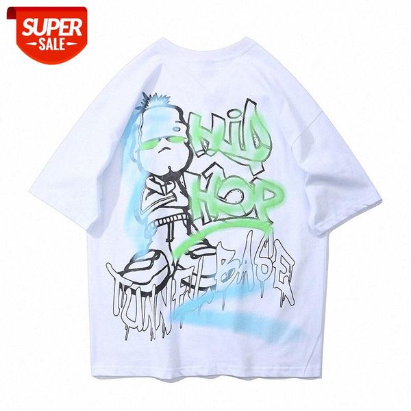 american high street hipster print t-shirt loose trend graffiti illustration printing short-sleeved tee men and women #7a00, White;black
american high street hipster print t-shirt loose trend graffiti illustration printing short-sleeved tee men and women #7a00, White;black