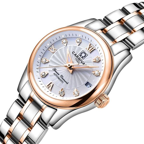 wristwatches fashion automatic watch women carnival high end watches waterproof calendar sapphire luminous horloge dames, Slivery;brown
wristwatches fashion automatic watch women carnival high end watches waterproof calendar sapphire luminous horloge dames, Slivery;brown