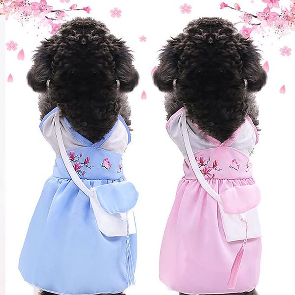 dog apparel pet chinese style dress satchel chiffon cat two-foot clothes supplies in spring and summer
dog apparel pet chinese style dress satchel chiffon cat two-foot clothes supplies in spring and summer