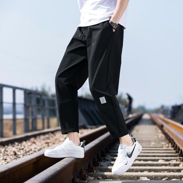 men's pants 2021 autumn casual trousers trend wild large size fashion simple loose straight nine-point thin, Black
men's pants 2021 autumn casual trousers trend wild large size fashion simple loose straight nine-point thin, Black