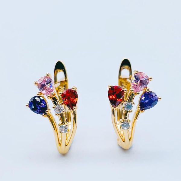 dangle & chandelier 585 rose gold fashion natural white/multi-color zircon flower shaped original 18 k planted women jewelry, Silver
dangle & chandelier 585 rose gold fashion natural white/multi-color zircon flower shaped original 18 k planted women jewelry, Silver