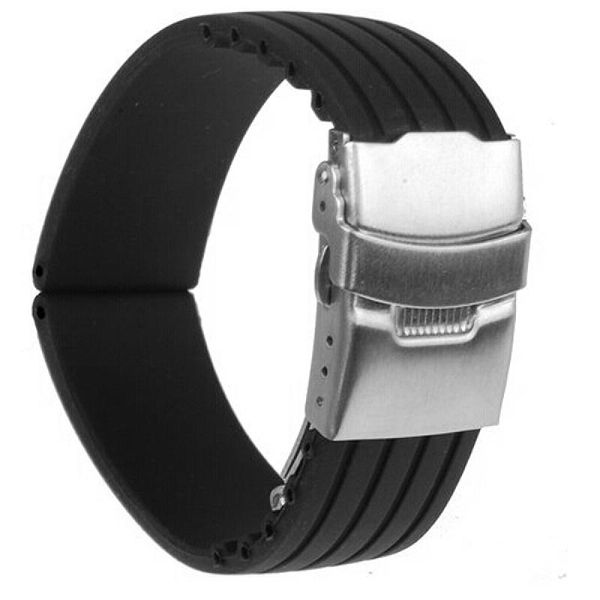 watch bands 18mm waterproof stripes pattern silicone band strap with stainless steel clasp buckle (black), Black;brown
watch bands 18mm waterproof stripes pattern silicone band strap with stainless steel clasp buckle (black), Black;brown