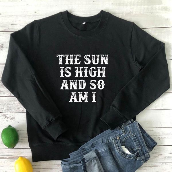women's hoodies & sweatshirts the sun is high and so am i sweatshirt casual women long sleeve grunge jumper pullovers streetwear 4jl0, Black
women's hoodies & sweatshirts the sun is high and so am i sweatshirt casual women long sleeve grunge jumper pullovers streetwear 4jl0, Black