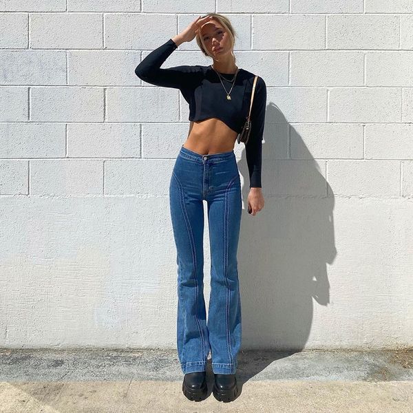 women denim jeans elastic new small horn female slim fit pants fashion hem strap bow casual long jeans clothing, Blue
women denim jeans elastic new small horn female slim fit pants fashion hem strap bow casual long jeans clothing, Blue