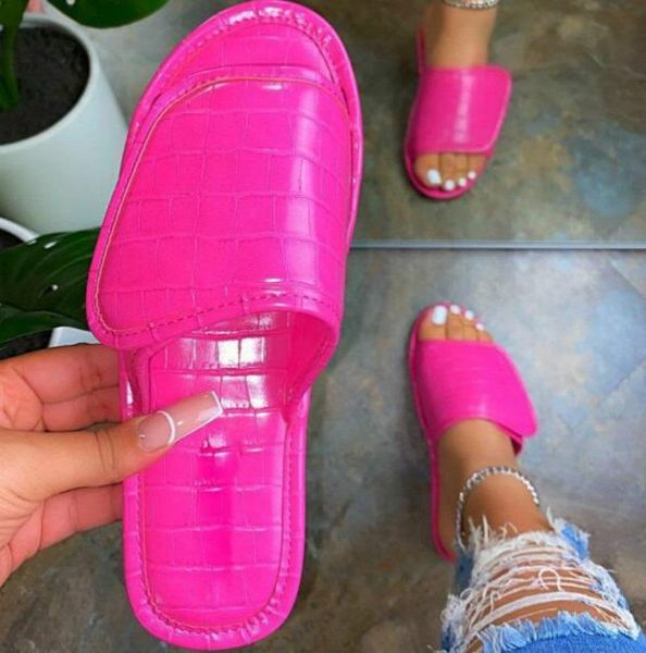 ladies slippers women candy color pu leather flat crocodile pattern non-slip outdoor leisure beach sandals, Black
ladies slippers women candy color pu leather flat crocodile pattern non-slip outdoor leisure beach sandals, Black