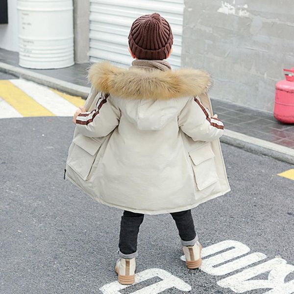 rlyaeiz 2021 striped sleeve winter jackets for boys casual real fur hooded parka coats big pockets thickening warm outerwear coat, Blue;gray
rlyaeiz 2021 striped sleeve winter jackets for boys casual real fur hooded parka coats big pockets thickening warm outerwear coat, Blue;gray