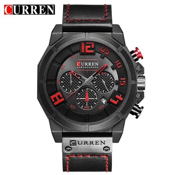 curren chronograph men sports watches waterproof quartz wrist watch leather strap male clock relogio masculino wristwatches, Slivery;brown
curren chronograph men sports watches waterproof quartz wrist watch leather strap male clock relogio masculino wristwatches, Slivery;brown