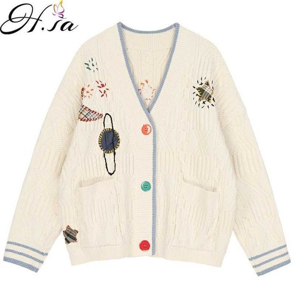 hsa cardigan thickened sweater women's autumn and winter loose outerwear chic emboridery planet embroidery sweater 210716, White;black
hsa cardigan thickened sweater women's autumn and winter loose outerwear chic emboridery planet embroidery sweater 210716, White;black