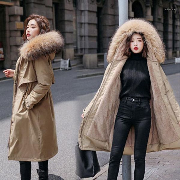 women's down & parkas plush inner liner loose parka women cotton jacket 2021 thick winter mid-length coat warm outerwear plus size m-3x, Black
women's down & parkas plush inner liner loose parka women cotton jacket 2021 thick winter mid-length coat warm outerwear plus size m-3x, Black