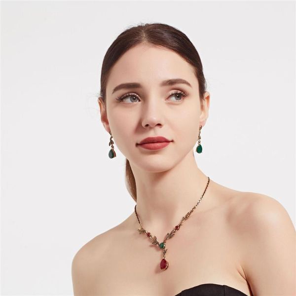 earrings & necklace crley est luxury brilliant green red wedding bridal jewelry sets dress accessories ladies, Silver
earrings & necklace crley est luxury brilliant green red wedding bridal jewelry sets dress accessories ladies, Silver