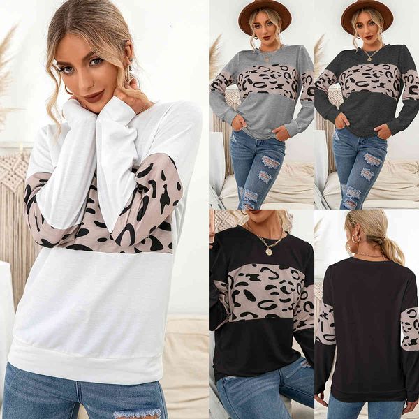 women hoodie 2021 new autumn and winter fashion women's knitted long-sleeve splice pullover casual ladies loose leopard o-neck, Black
women hoodie 2021 new autumn and winter fashion women's knitted long-sleeve splice pullover casual ladies loose leopard o-neck, Black