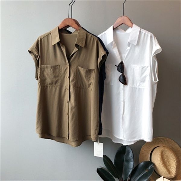 women shirt summer new design sense niche shirt women fashion ol style leisure loose sleeveless women shirt 210410, White
women shirt summer new design sense niche shirt women fashion ol style leisure loose sleeveless women shirt 210410, White