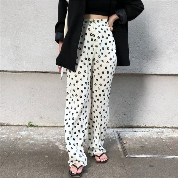 floral black high waist loose printed chic women slender slim casual straight wide leg pants 210421, Black;white
floral black high waist loose printed chic women slender slim casual straight wide leg pants 210421, Black;white