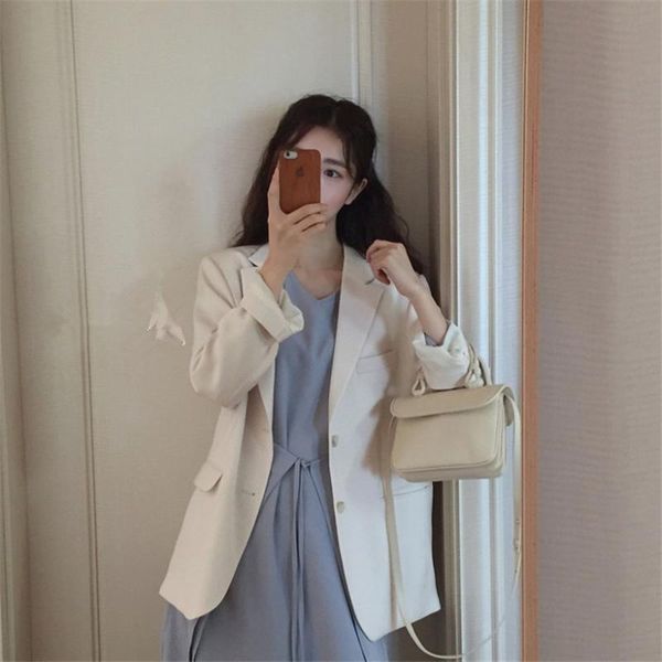 women's suits & blazers winter solid color ladies coat casual women overcoat fashion elegant button slim female outerwear, White;black
women's suits & blazers winter solid color ladies coat casual women overcoat fashion elegant button slim female outerwear, White;black