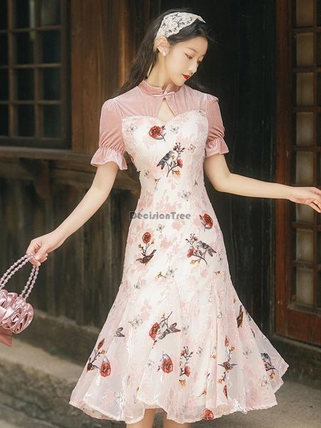 chinese dress traditional women tea cheongsams lace qipao cheongsam elegant party ethnic clothing, Red
chinese dress traditional women tea cheongsams lace qipao cheongsam elegant party ethnic clothing, Red