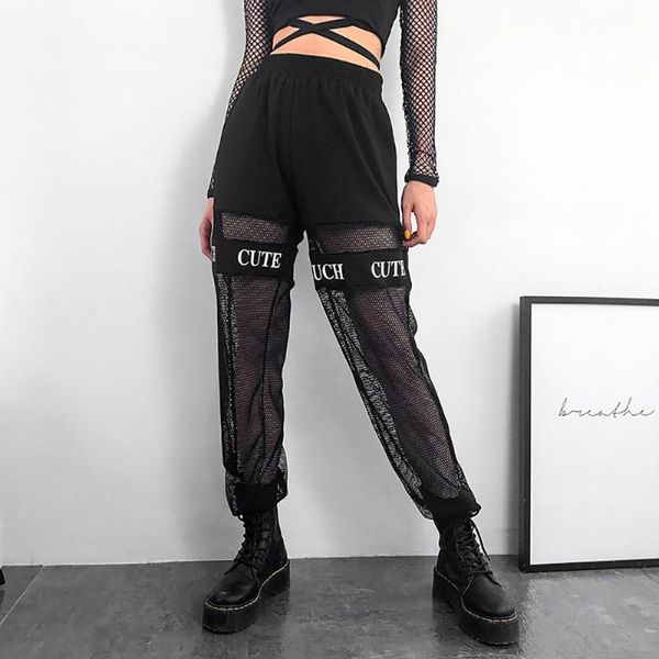 women's pants & capris focal20 streetwear patchwork mesh black women sweat high waist lady trousers summer joggers casual womens, Black;white
women's pants & capris focal20 streetwear patchwork mesh black women sweat high waist lady trousers summer joggers casual womens, Black;white