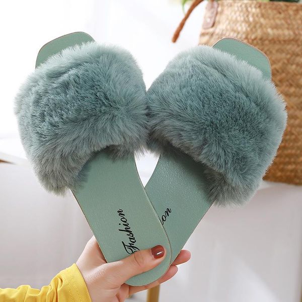women's solid fur slippers fashion women bedroom home anti slip hair ladies furry shoes flip flop zapatilla mujer, Black
women's solid fur slippers fashion women bedroom home anti slip hair ladies furry shoes flip flop zapatilla mujer, Black